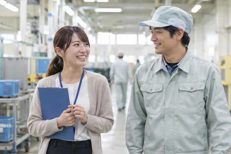 スタッフの状況を確認するNICEの担当者